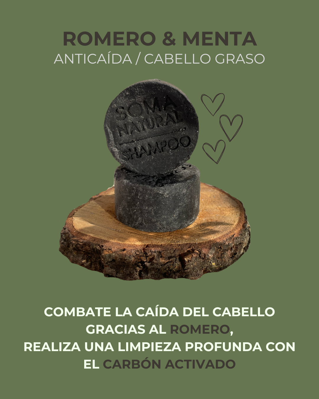 Shampoo de Romero & Menta - Anticaída / Cabello Graso